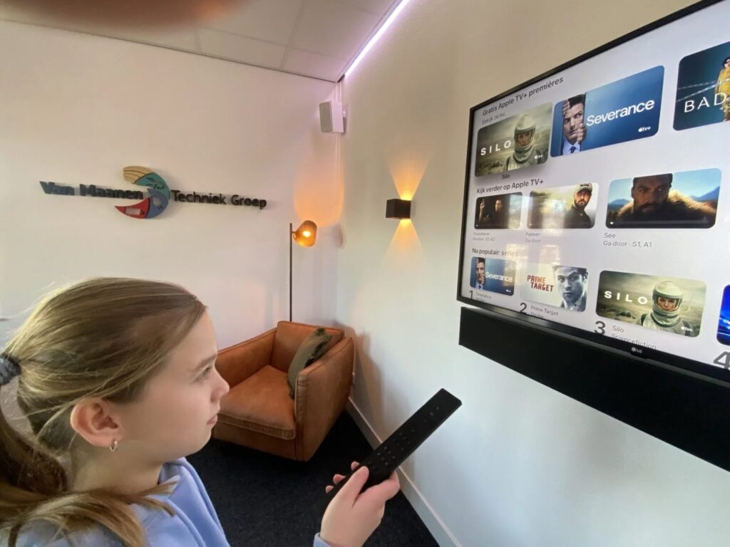 Een van de absolute highlights in onze showroom is de volledig geïntegreerde thuisbioscoop